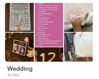 Pinterest wedding board