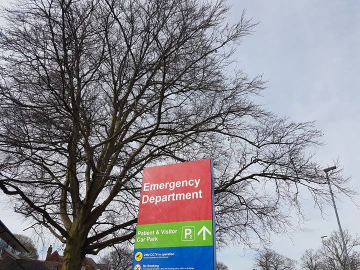 Hospital A&E Sign