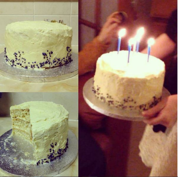 Vanilla birthday party cake