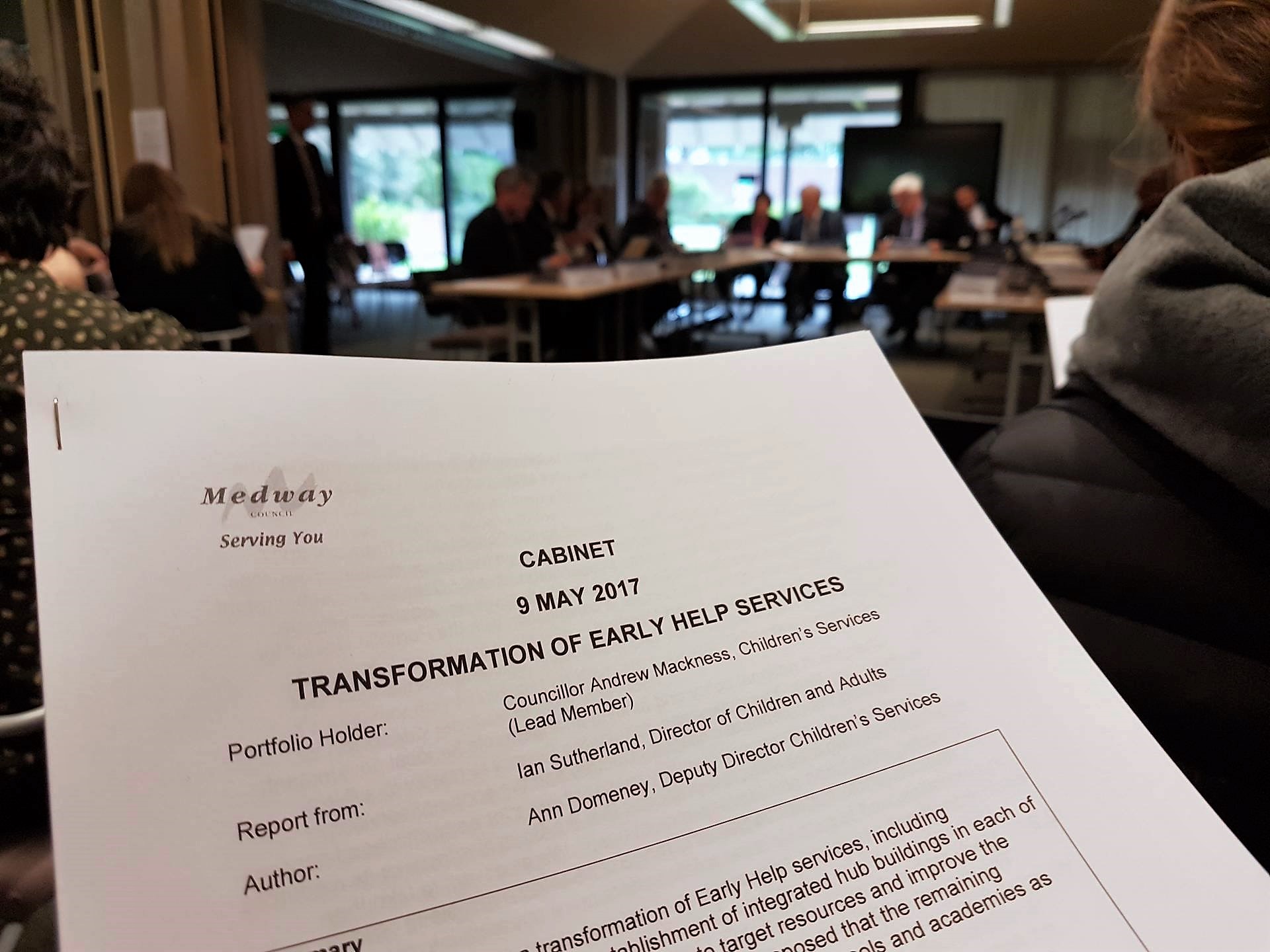 Medway Council Cabinet Meeting - Transformation of Early Help Services