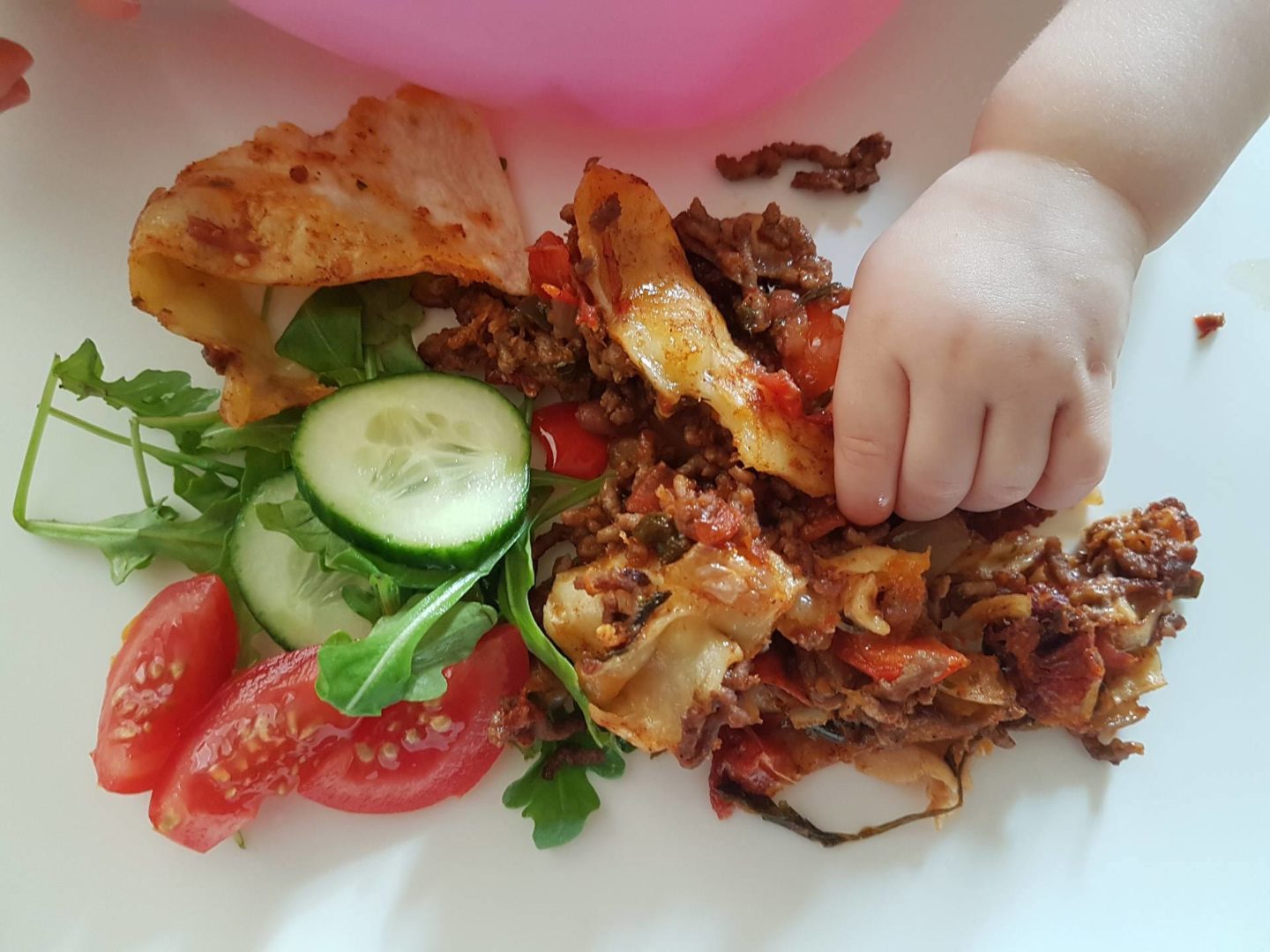 Baby led weaning - Mexican lasagne