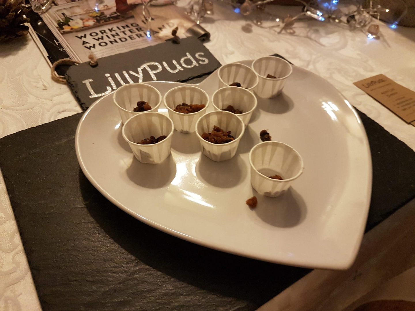 LillyPuds Christmas pudding samples