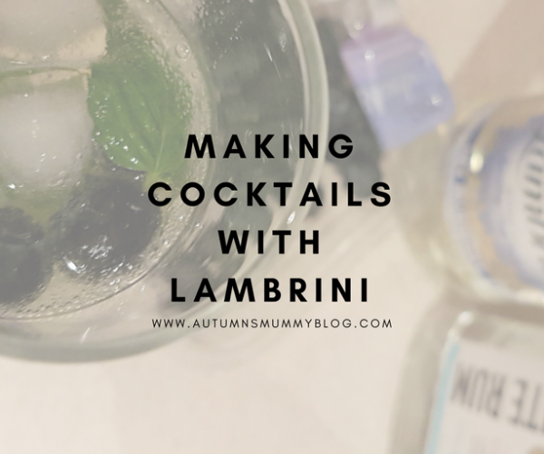 Making cocktails with Lambrini