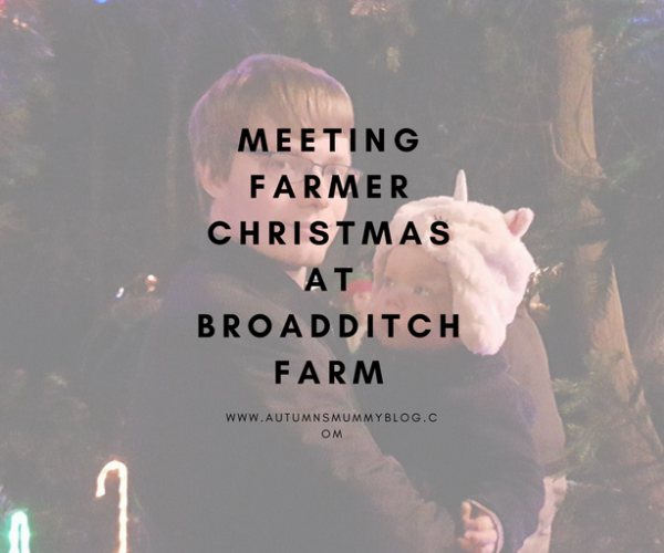 Meeting Farmer Christmas at Broadditch Farm