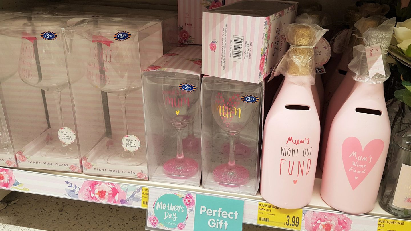 Wine glasses and night out fund at B&M