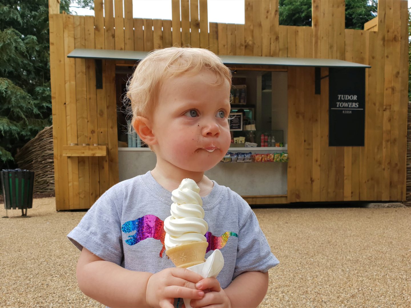 Big ice cream at Hever Castle