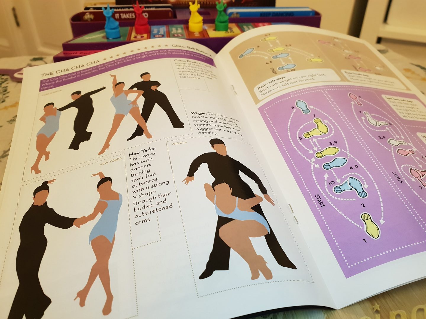 Dancing challenge board game leaflet Strictly