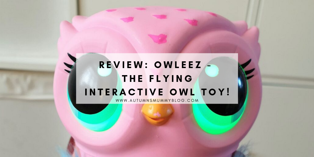 Owleez Interactive Flying Baby Owl Pet Toy Pink Drone Helicopter 