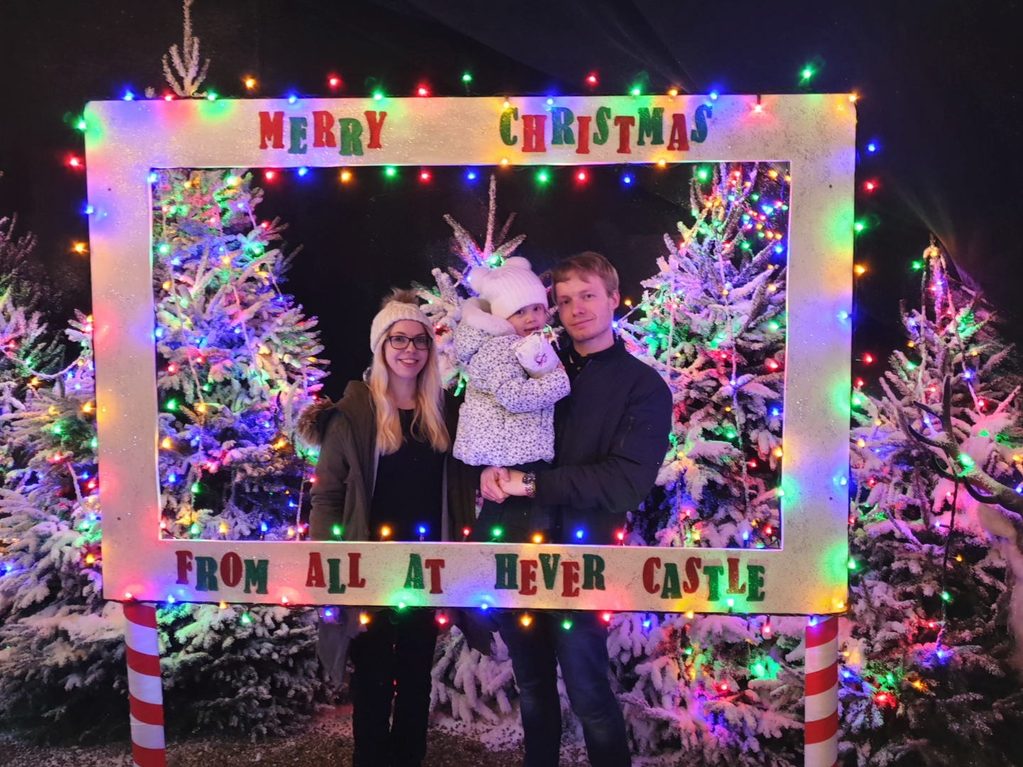 Christmas family photo frame at Hever Castle