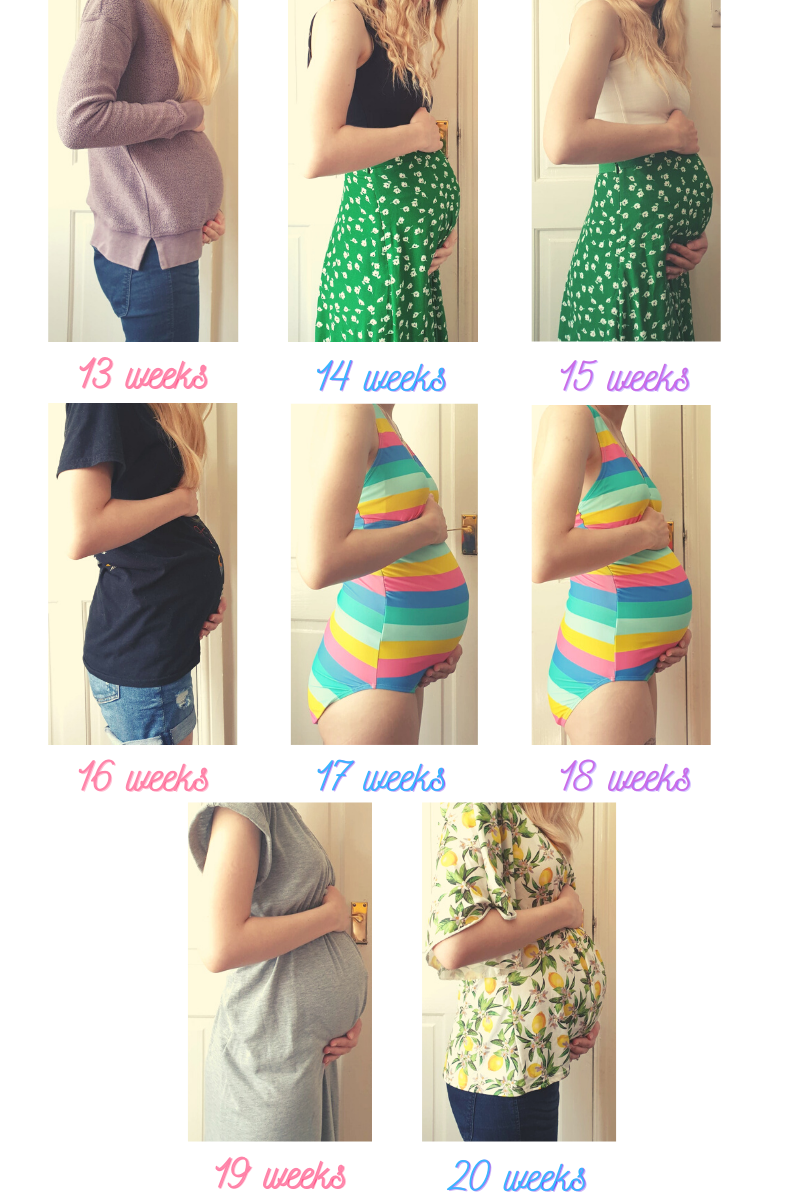Second trimester pregnancy baby bump photos