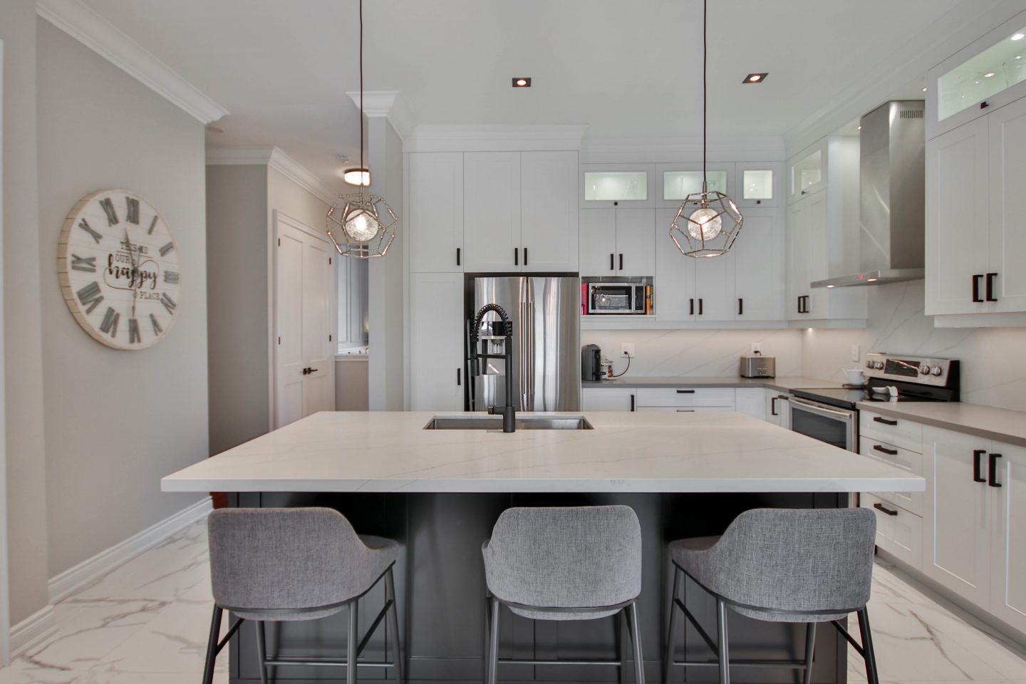 beautiful grey kitchen
