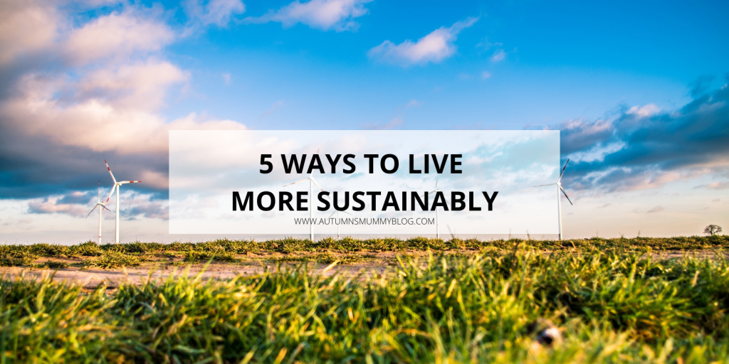 5 Ways To Live More Sustainably